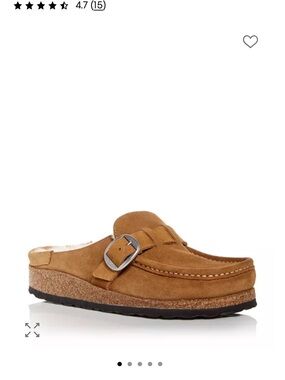 Birkenstock Buckley Shearling Clogs Brown Suede EU 38 US 7 NWOT